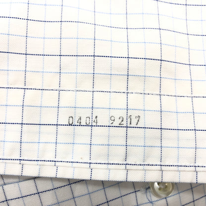 【中古品】【メンズ】 BROOKS BROTHERS 346 ブルックスブラザーズ346 90S LS CHECK SHIRT 長袖チェックシャツ カジュアルシャツ トップス 146-261028-hn-07-fur サイズ：17-6/7 カラー：ホワイト/ブルー 万代Net店