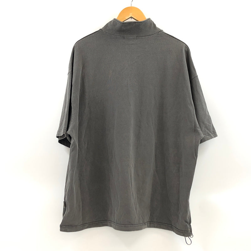 【中古品】【メンズ】 PERUSHU ペルーシュ HALF ZIP SS SWEATSHIRT PE332013BW ハーフジップ 半袖スウェットシャツ トップス 142-261028-hn-08-fur サイズ：M カラー：チャコール系 万代Net店