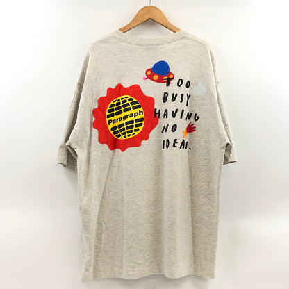 【現状渡し品】【メンズ】 PARAGRAPH パラグラフ SMILE HAPPY SS TEE スマイルハッピー 半袖Tシャツ トップス 142-261029-hn-02-fur サイズ：1 カラー：グレー 万代Net店