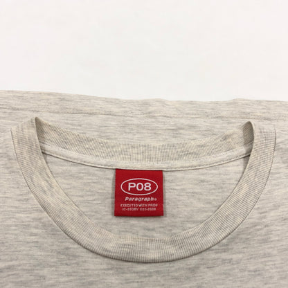 【現状渡し品】【メンズ】 PARAGRAPH パラグラフ SMILE HAPPY SS TEE スマイルハッピー 半袖Tシャツ トップス 142-261029-hn-02-fur サイズ：1 カラー：グレー 万代Net店