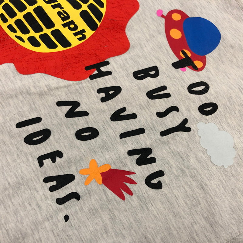 【現状渡し品】【メンズ】 PARAGRAPH パラグラフ SMILE HAPPY SS TEE スマイルハッピー 半袖Tシャツ トップス 142-261029-hn-02-fur サイズ：1 カラー：グレー 万代Net店