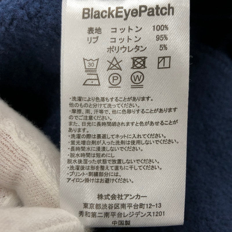 【中古品】【メンズ】 BLACK EYE PATCH ブラックアイパッチ OG PIRATE HALF ZIP SWEAT OG パイレーツ ハーフ ジップ スウェット 長袖 トップス 142-250126-hn-02-fur サイズ：L カラー：ネイビー 万代Net店