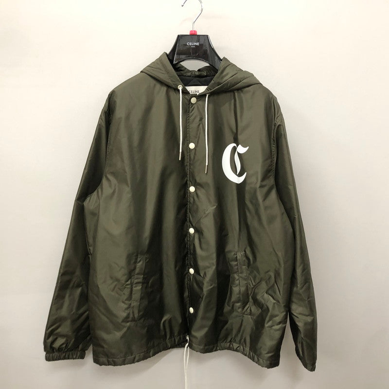 【中古品】【メンズ】 CELINE セリーヌ 2W694495 23AW ナイロン コーチジャケット アウター 141-231127-at-5-tei サイズ：48 カラー：カーキ 万代Net店