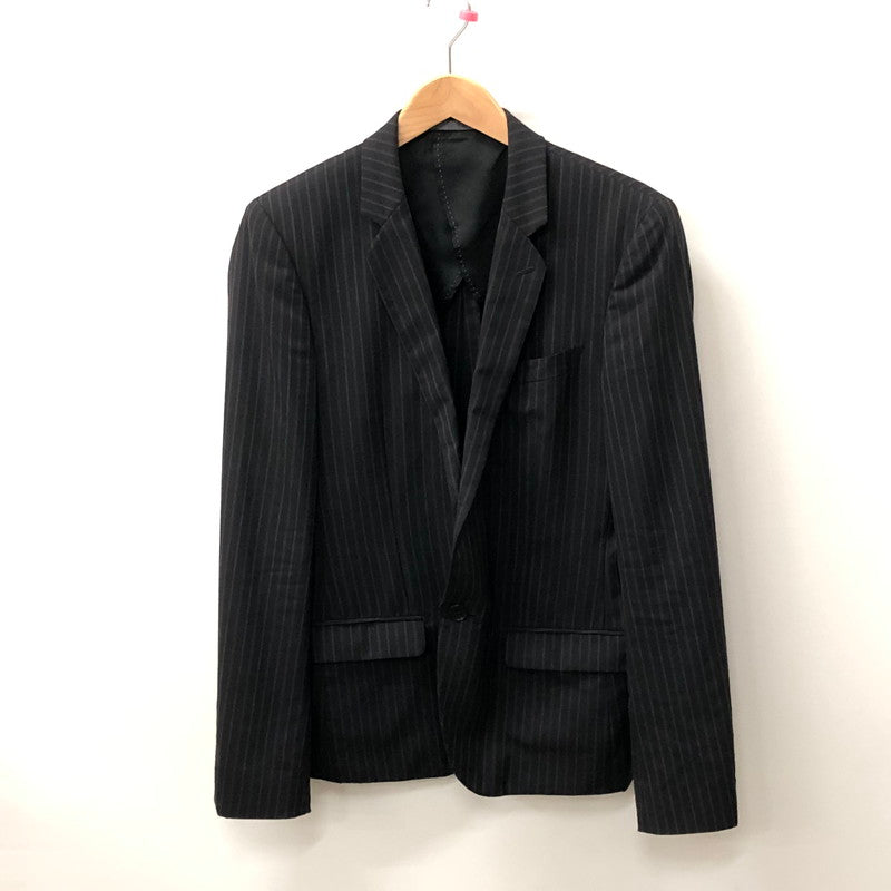 【中古品】【メンズ】 HYSTERIC GLAMOUR ヒステリックグラマー THEE HYSTREIC ストライプジャケット トップス 140-240605-rk-9-tei サイズ：M カラー：ブラック 万代Net店