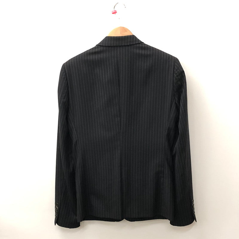 【中古品】【メンズ】 HYSTERIC GLAMOUR ヒステリックグラマー THEE HYSTREIC ストライプジャケット トップス 140-240605-rk-9-tei サイズ：M カラー：ブラック 万代Net店