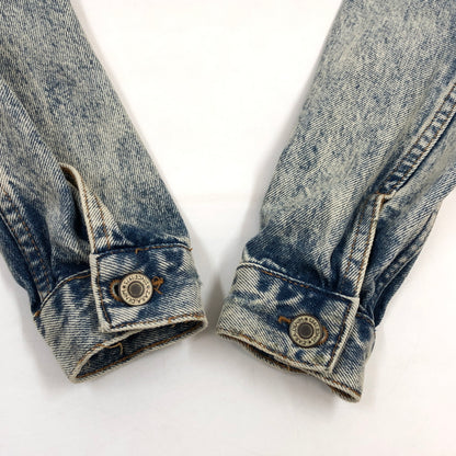 【中古品】【メンズ】 ZARA ザラ ×JEAN‐MICHEL BASQUIAT ジャン＝ミシェル・バスキア DENIM JACKET デニムジャケット ダメージ加工 アウター 147-260520-hn-06-fur サイズ：S カラー：ブルー系 万代Net店