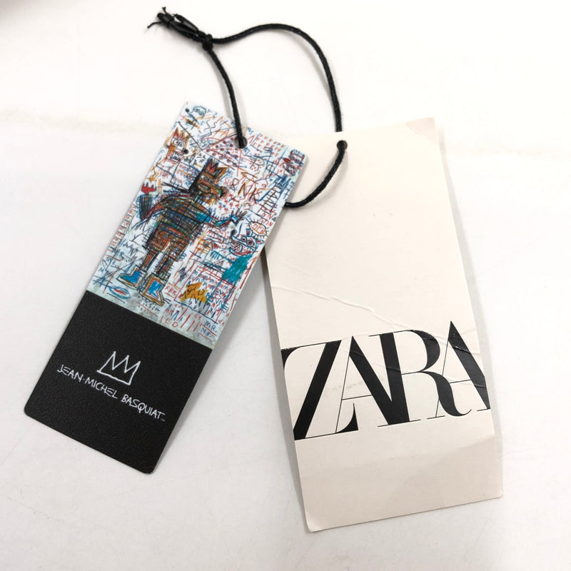 【中古品】【メンズ】 ZARA ザラ ×JEAN‐MICHEL BASQUIAT ジャン＝ミシェル・バスキア DENIM JACKET デニムジャケット ダメージ加工 アウター 147-260520-hn-06-fur サイズ：S カラー：ブルー系 万代Net店