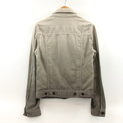 【中古品】【メンズ】 WIZZARD ウィザード COTTON AND IRISH LINEN BLEND TRUCKER JACKET コットンアンドアイリッシュリネンブレンド トラッカージャケット アウター 140-261029-hn-06-fur サイズ：2 カラー：グレー系 万代Net店