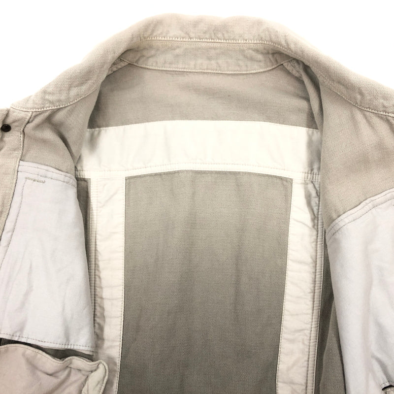 【中古品】【メンズ】 WIZZARD ウィザード COTTON AND IRISH LINEN BLEND TRUCKER JACKET コットンアンドアイリッシュリネンブレンド トラッカージャケット アウター 140-261029-hn-06-fur サイズ：2 カラー：グレー系 万代Net店
