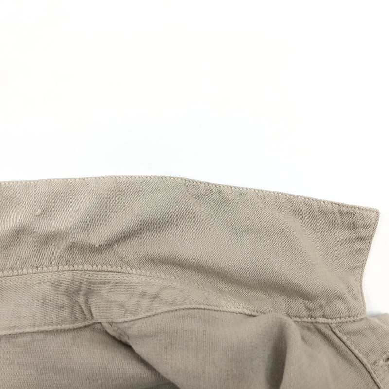 【中古品】【メンズ】 WIZZARD ウィザード COTTON AND IRISH LINEN BLEND TRUCKER JACKET コットンアンドアイリッシュリネンブレンド トラッカージャケット アウター 140-261029-hn-06-fur サイズ：2 カラー：グレー系 万代Net店