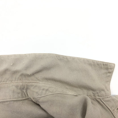 【中古品】【メンズ】 WIZZARD ウィザード COTTON AND IRISH LINEN BLEND TRUCKER JACKET コットンアンドアイリッシュリネンブレンド トラッカージャケット アウター 140-261029-hn-06-fur サイズ：2 カラー：グレー系 万代Net店