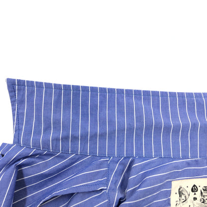 【中古品】【メンズ】 WOLF PACK ウルフパック LS STRIPE SHIRT KS-008 長袖ストライプシャツ カジュアルシャツ トップス 145-261029-hn-07-fur サイズ：M カラー：ブルー/ホワイト 万代Net店
