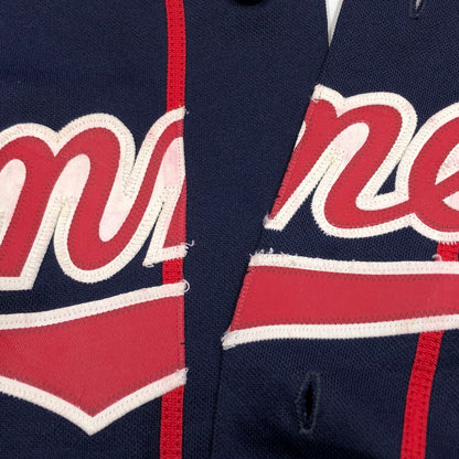 【中古品】【メンズ】 MAJESTIC マジェスティック MINNESOTA TWINS BASEBALL SHIRT ベースボールシャツ 半袖 トップス 146-260805-hn-11-fur サイズ：不明 カラー：ネイビー 万代Net店