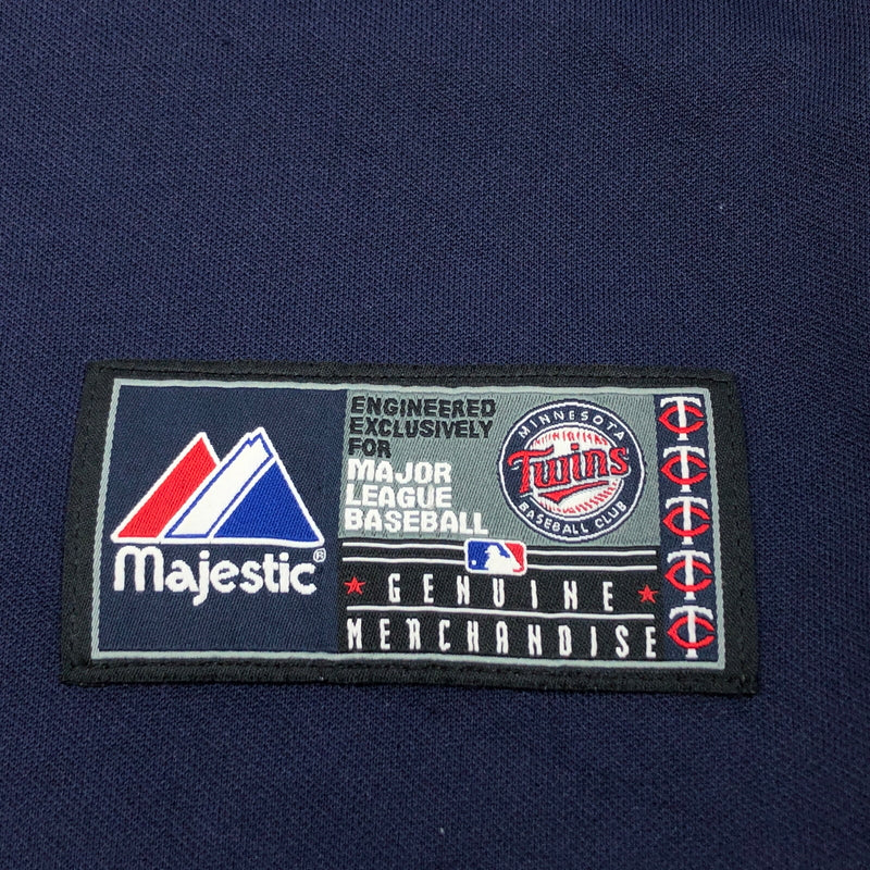 【中古品】【メンズ】 MAJESTIC マジェスティック MINNESOTA TWINS BASEBALL SHIRT ベースボールシャツ 半袖 トップス 146-260805-hn-11-fur サイズ：不明 カラー：ネイビー 万代Net店