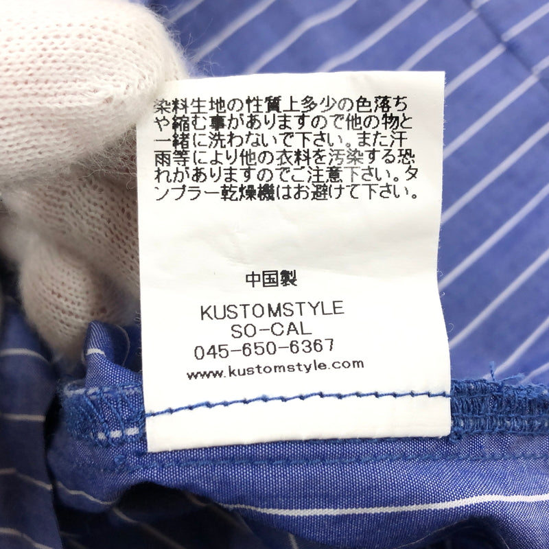 【中古品】【メンズ】 WOLF PACK ウルフパック LS STRIPE SHIRT KS-008 長袖ストライプシャツ カジュアルシャツ トップス 145-261029-hn-07-fur サイズ：M カラー：ブルー/ホワイト 万代Net店