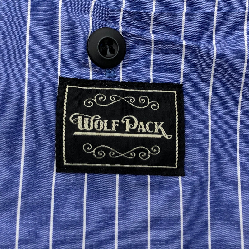 【中古品】【メンズ】 WOLF PACK ウルフパック LS STRIPE SHIRT KS-008 長袖ストライプシャツ カジュアルシャツ トップス 145-261029-hn-07-fur サイズ：M カラー：ブルー/ホワイト 万代Net店