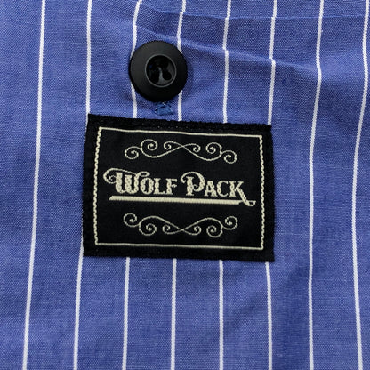 【中古品】【メンズ】 WOLF PACK ウルフパック LS STRIPE SHIRT KS-008 長袖ストライプシャツ カジュアルシャツ トップス 145-261029-hn-07-fur サイズ：M カラー：ブルー/ホワイト 万代Net店