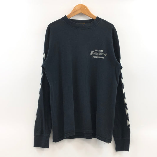 【現状渡し品】【メンズ】 INDIAN MOTORCYCLE インディアンモーターサイクル LS PRINT TEE 長袖プリントTシャツ トップス 145-261031-hn-01-fur サイズ：不明 カラー：ブラック 万代Net店