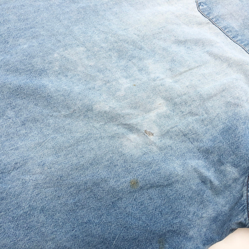 【ジャンク品】【メンズ】 WRANGLER ラングラー DENIM WESTERN SHIRT デニム ウエスタンシャツ カジュアルシャツ 長袖シャツ トップス 146-260805-hn-12-fur サイズ：不明 カラー：ブルー系 万代Net店