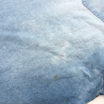【ジャンク品】【メンズ】 WRANGLER ラングラー DENIM WESTERN SHIRT デニム ウエスタンシャツ カジュアルシャツ 長袖シャツ トップス 146-260805-hn-12-fur サイズ：不明 カラー：ブルー系 万代Net店