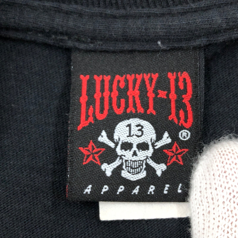 【中古品】【メンズ】 LUCKY13 ラッキーサーティーン HOT ROD S/S SHIRT 半袖Tシャツ トップス 146-260805-hn-13-fur サイズ：XL カラー：ブラック 万代Net店