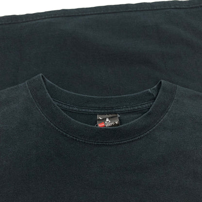 【現状渡し品】【メンズ】 HANES BEEFY ヘインズ ビーフィー "OUTBACK STEAKHOUSE" PRINT S/S TEE プリント 半袖Tシャツ トップス 146-260805-hn-14-fur サイズ：XL カラー：ブラック 万代Net店