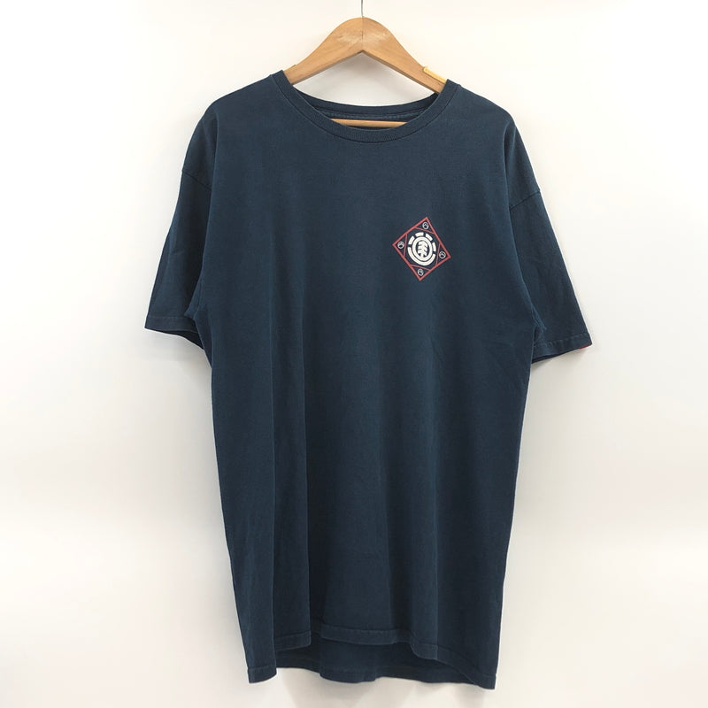 【現状渡し品】【メンズ】 ELEMENT エレメント PRINT S/S TEE プリント 半袖Tシャツ トップス 146-260806-hn-01-fur サイズ：L カラー：ネイビー 万代Net店