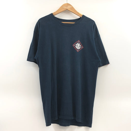 【現状渡し品】【メンズ】 ELEMENT エレメント PRINT S/S TEE プリント 半袖Tシャツ トップス 146-260806-hn-01-fur サイズ：L カラー：ネイビー 万代Net店