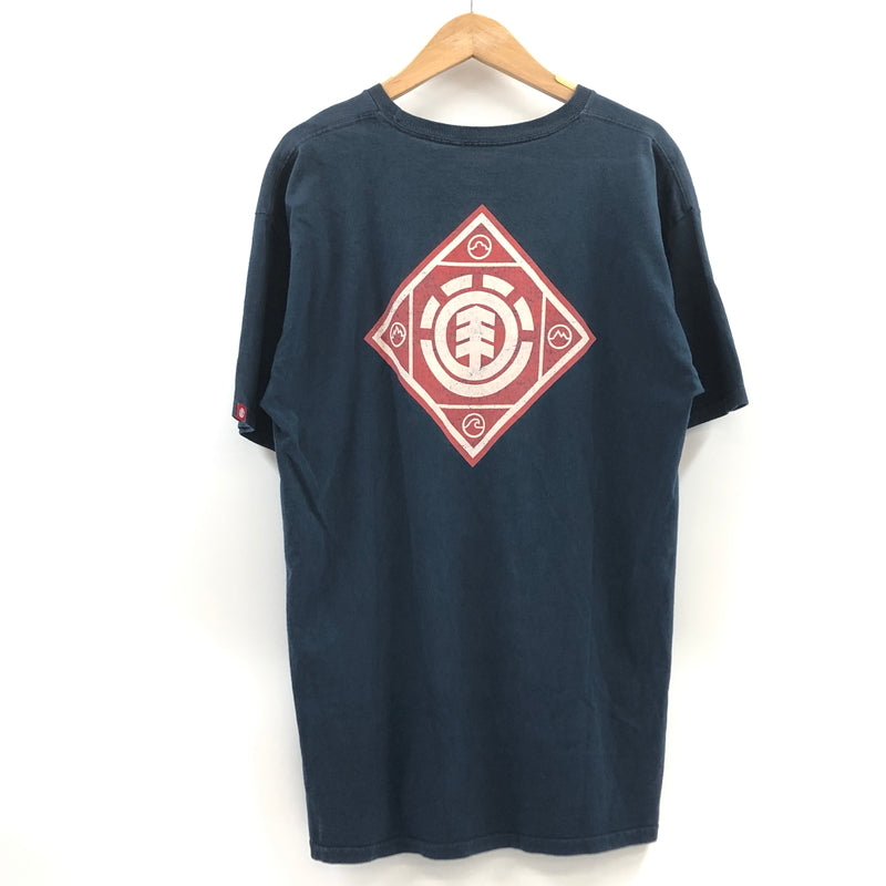 【現状渡し品】【メンズ】 ELEMENT エレメント PRINT S/S TEE プリント 半袖Tシャツ トップス 146-260806-hn-01-fur サイズ：L カラー：ネイビー 万代Net店
