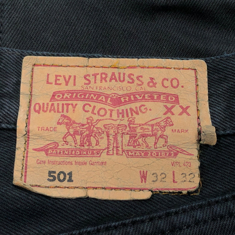 【中古品】【メンズ】 LEVI'S リーバイス BUTTON FLY PREMIUM 501 BLACK JEANS 00501-0165 ボタンフライ プレミアム ブラックジーンズ デニムパンツ ボトムス 158-260521-hn-03-fur サイズ：W32 L32 カラー：ブラック 万代Net店