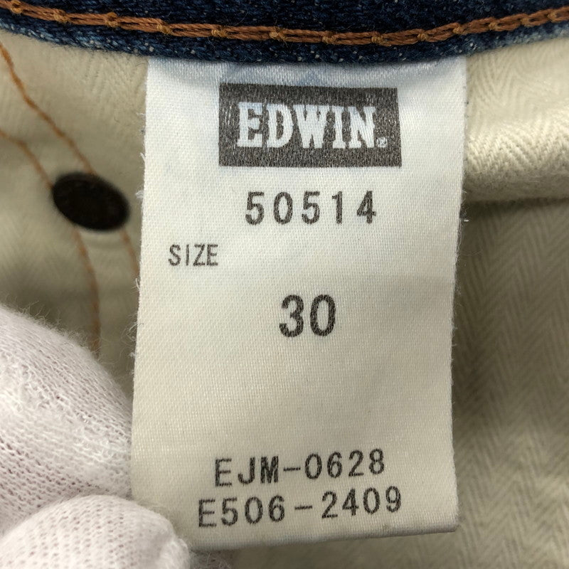 【現状渡し品】【メンズ】 EDWIN エドウィン 50514 デニムパンツ ボトムス 156-250131-hn-03-fur サイズ：30 カラー：インディゴ 万代Net店