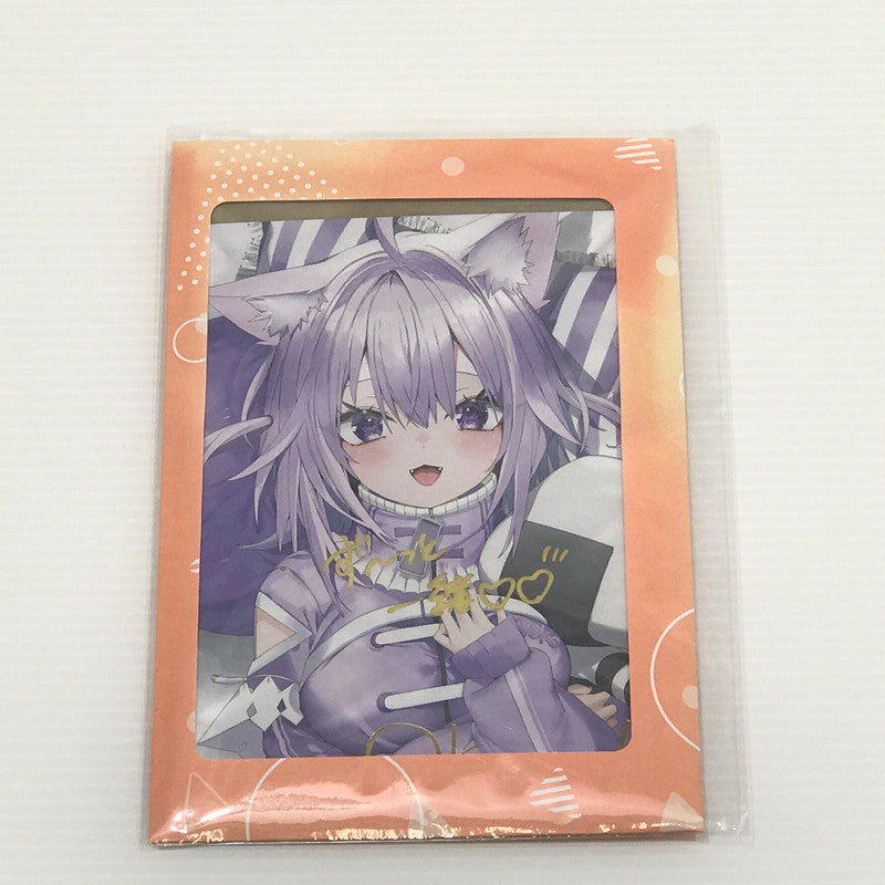【中古美品】 ホロライブプロダクション 猫又おかゆ 直筆メッセージ＆箔押し複製サイン入り神岡ちろる描き下ろしポストカード はじめてのメン限衣装グッズ! 購入特典 封筒未開封 053-261023-ti-16-tagh 万代Net店