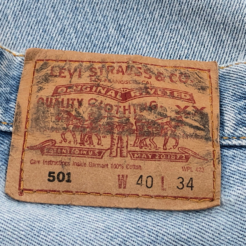 【ジャンク品】【メンズ】 LEVI'S リーバイス BUTTON FLY 00S DENIM PANTS 00501-0115 刻印647 02年製 ボタンフライ デニムパンツ ボトムス 157-260521-hn-09-fur サイズ：W40 カラー：ブルー系 万代Net店