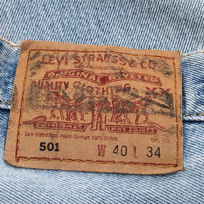 【ジャンク品】【メンズ】 LEVI'S リーバイス BUTTON FLY 00S DENIM PANTS 00501-0115 刻印647 02年製 ボタンフライ デニムパンツ ボトムス 157-260521-hn-09-fur サイズ：W40 カラー：ブルー系 万代Net店
