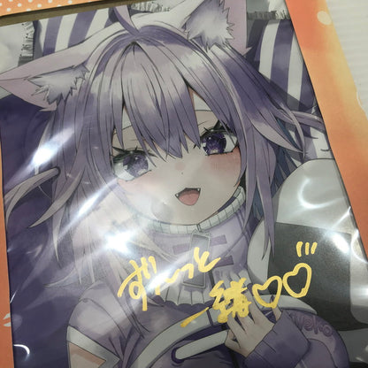 【中古美品】 ホロライブプロダクション 猫又おかゆ 直筆メッセージ＆箔押し複製サイン入り神岡ちろる描き下ろしポストカード はじめてのメン限衣装グッズ! 購入特典 封筒未開封 053-261023-ti-16-tagh 万代Net店