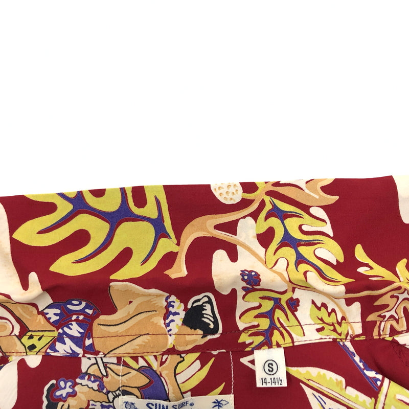 【中古品】【メンズ】 SUNSURF サンサーフ HAWAIIAN L/S SHIRT SS20967 ハワイアンシャツ アロハシャツ カジュアルシャツ 長袖 トップス 145-260806-hn-09-fur サイズ：S カラー：レッド系 万代Net店