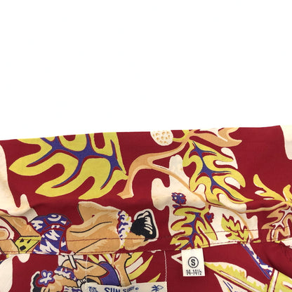 【中古品】【メンズ】 SUNSURF サンサーフ HAWAIIAN L/S SHIRT SS20967 ハワイアンシャツ アロハシャツ カジュアルシャツ 長袖 トップス 145-260806-hn-09-fur サイズ：S カラー：レッド系 万代Net店