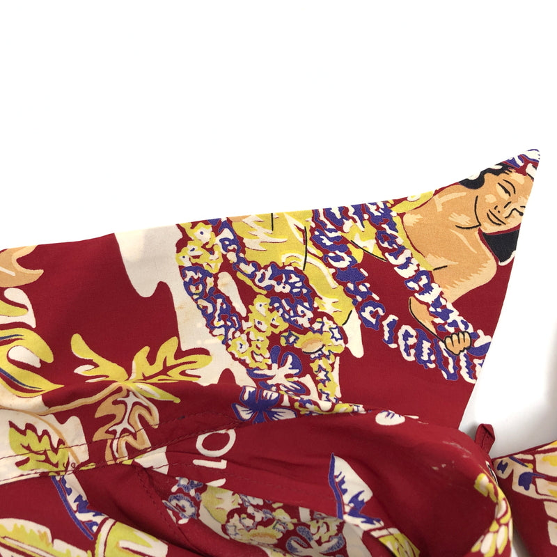 【中古品】【メンズ】 SUNSURF サンサーフ HAWAIIAN L/S SHIRT SS20967 ハワイアンシャツ アロハシャツ カジュアルシャツ 長袖 トップス 145-260806-hn-09-fur サイズ：S カラー：レッド系 万代Net店