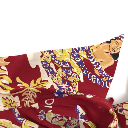 【中古品】【メンズ】 SUNSURF サンサーフ HAWAIIAN L/S SHIRT SS20967 ハワイアンシャツ アロハシャツ カジュアルシャツ 長袖 トップス 145-260806-hn-09-fur サイズ：S カラー：レッド系 万代Net店