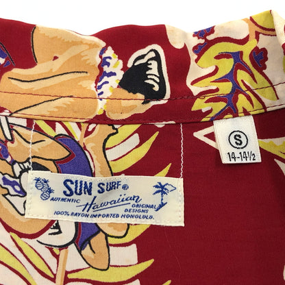 【中古品】【メンズ】 SUNSURF サンサーフ HAWAIIAN L/S SHIRT SS20967 ハワイアンシャツ アロハシャツ カジュアルシャツ 長袖 トップス 145-260806-hn-09-fur サイズ：S カラー：レッド系 万代Net店