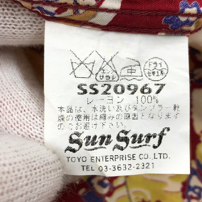 【中古品】【メンズ】 SUNSURF サンサーフ HAWAIIAN L/S SHIRT SS20967 ハワイアンシャツ アロハシャツ カジュアルシャツ 長袖 トップス 145-260806-hn-09-fur サイズ：S カラー：レッド系 万代Net店