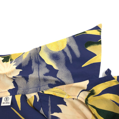 【中古品】【メンズ】 SUNSURF サンサーフ ”NIGHT BLOOMING CEREUS” ALOHA L/S SHIRT アロハシャツ カジュアルシャツ 長袖シャツ トップス 145-260808-hn-01-fur サイズ：S カラー：ネイビー/イエロー系 万代Net店