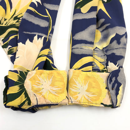 【中古品】【メンズ】 SUNSURF サンサーフ ”NIGHT BLOOMING CEREUS” ALOHA L/S SHIRT アロハシャツ カジュアルシャツ 長袖シャツ トップス 145-260808-hn-01-fur サイズ：S カラー：ネイビー/イエロー系 万代Net店