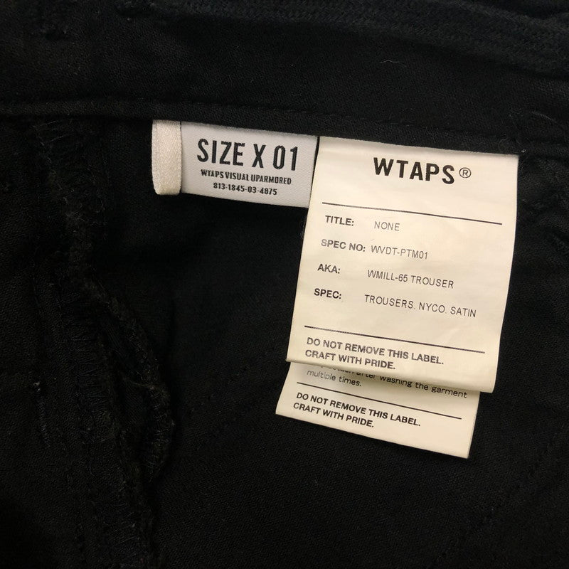 【中古品】【メンズ】 WTAPS ダブルタップス 211WVDT-PTM01 21SS WMILL-TROUSERS 01 NYCO.RIPSTOP ミル トラウザーズ ナイロン コットン リップストップ カーゴ パンツ 153-240504-tk-2-tei サイズ：01 カラー：BLACK 万代Net店