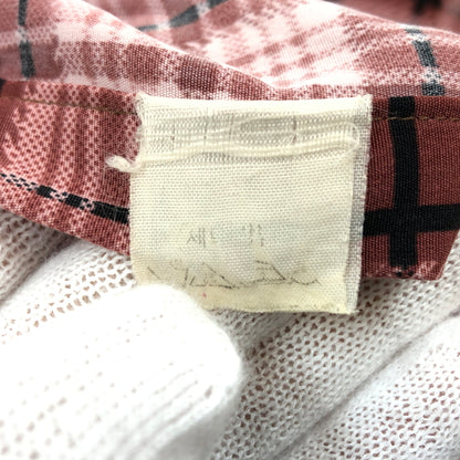 【ジャンク品】【メンズ】 FM MODE エフエム モード L/S CHECK SHIRT 長袖チェックシャツ カジュアルシャツ トップス 146-260808-hn-03-fur サイズ：不明 カラー：ブラック/レッド 万代Net店