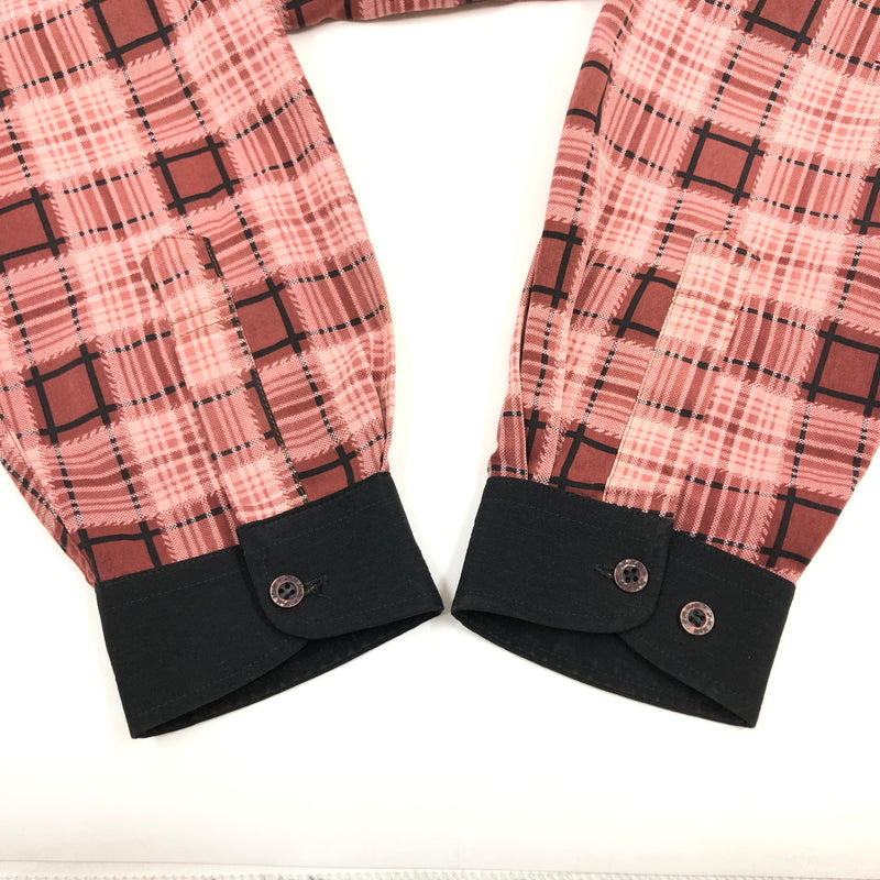【ジャンク品】【メンズ】 FM MODE エフエム モード L/S CHECK SHIRT 長袖チェックシャツ カジュアルシャツ トップス 146-260808-hn-03-fur サイズ：不明 カラー：ブラック/レッド 万代Net店