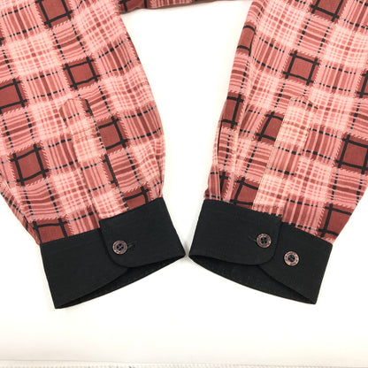 【ジャンク品】【メンズ】 FM MODE エフエム モード L/S CHECK SHIRT 長袖チェックシャツ カジュアルシャツ トップス 146-260808-hn-03-fur サイズ：不明 カラー：ブラック/レッド 万代Net店