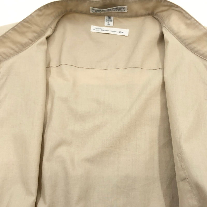 【中古品】【メンズ】 DIAMANTE ディアマンテ NOCOLLAR L/S SHIRT ノーカラー 長袖シャツ カジュアルシャツ トップス 146-260808-hn-04-fur サイズ：L カラー：ベージュ 万代Net店