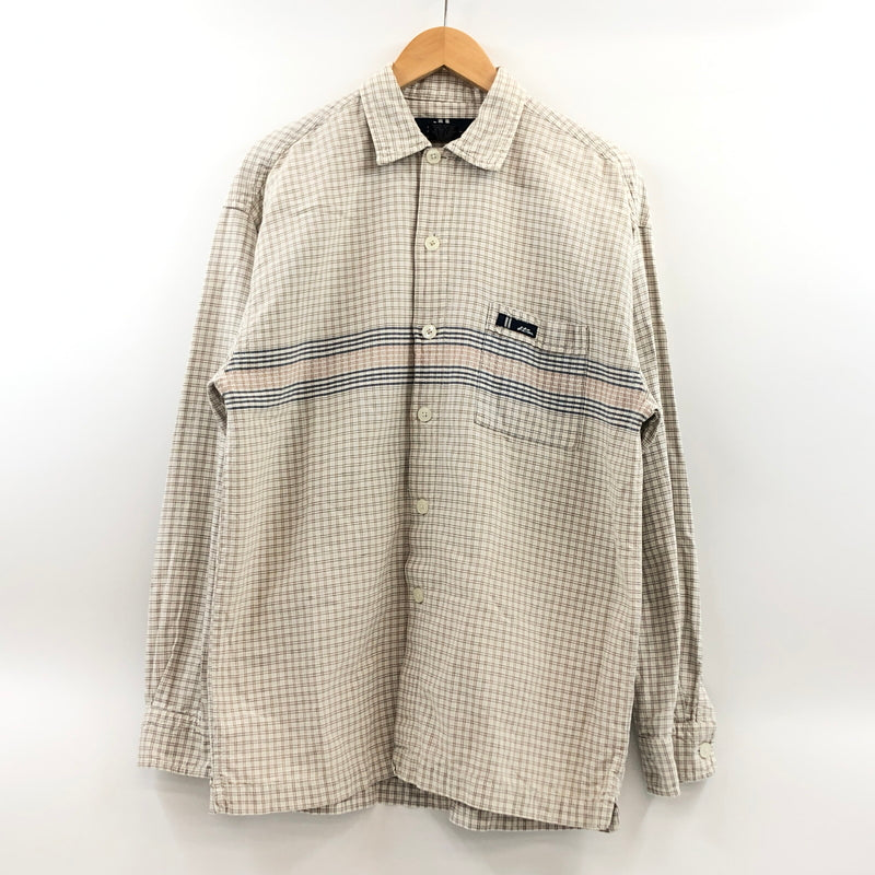 【中古品】【メンズ】 NO FEAR ノーフィア COTTON CHECK L/S SHIRT コットン チェック 長袖シャツ カジュアルシャツ トップス 146-260808-hn-05-fur サイズ：M カラー：ブラウン/ベージュ 万代Net店
