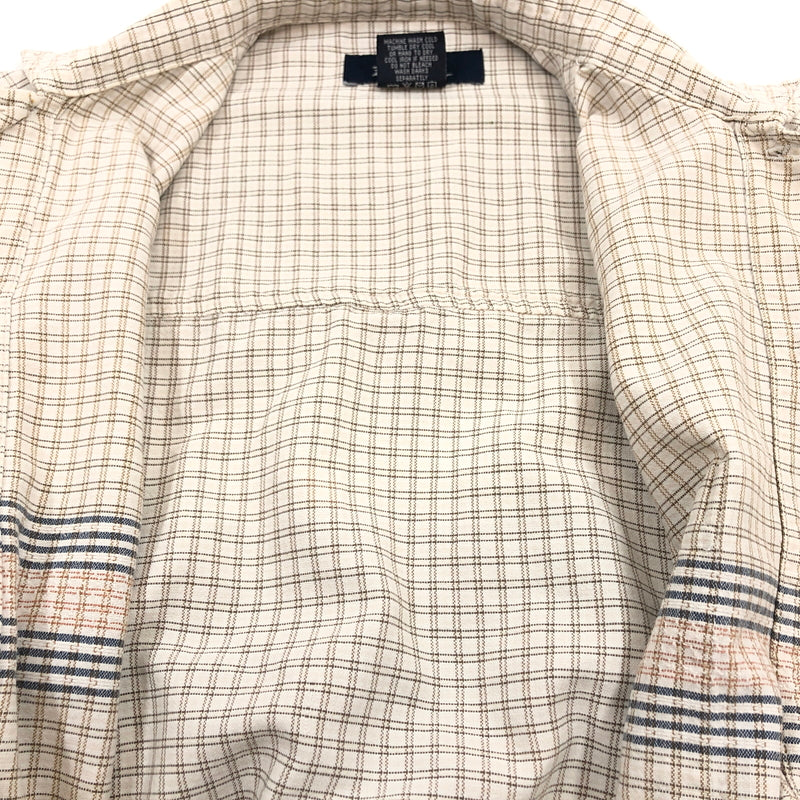 【中古品】【メンズ】 NO FEAR ノーフィア COTTON CHECK L/S SHIRT コットン チェック 長袖シャツ カジュアルシャツ トップス 146-260808-hn-05-fur サイズ：M カラー：ブラウン/ベージュ 万代Net店